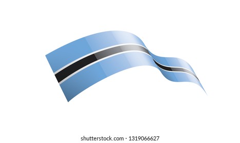 Botswana flag, vector illustration on a white background