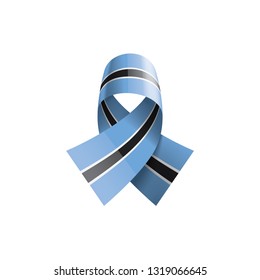 Botswana flag, vector illustration on a white background