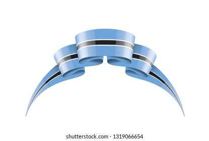 Botswana flag, vector illustration on a white background