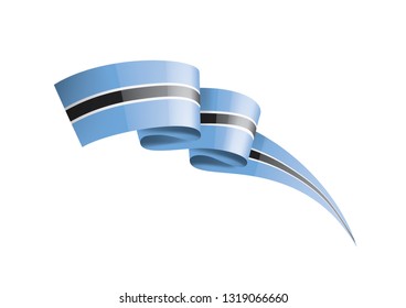 Botswana flag, vector illustration on a white background