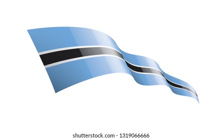 Botswana flag, vector illustration on a white background