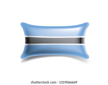 Botswana flag, vector illustration on a white background