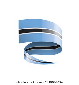 Botswana flag, vector illustration on a white background
