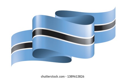 Botswana flag, vector illustration on a white background