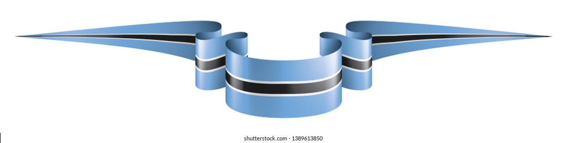 Botswana flag, vector illustration on a white background