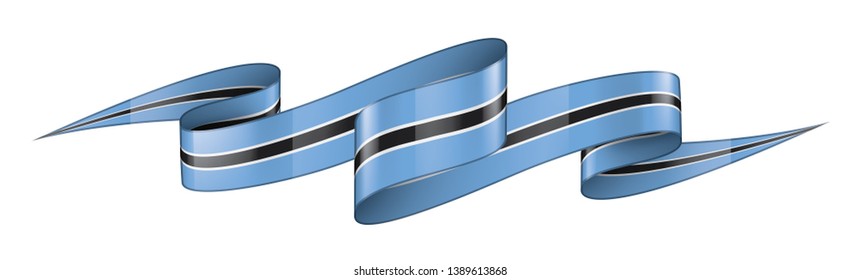 Botswana flag, vector illustration on a white background