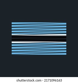 Botswana Flag Vektor. Nationalflagge