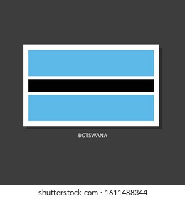 Botswana flag Vector Square Icon