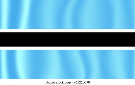 Botswana flag waving in the wind detail