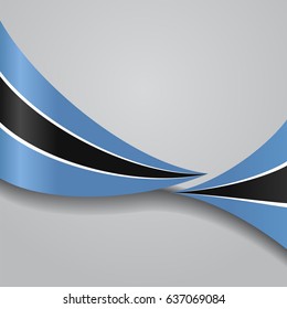 Botswana flag wavy abstract background. Vector illustration.