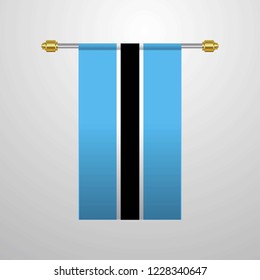 Botswana hanging Flag