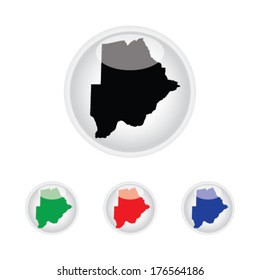 Botswana Icon Illustration with Four Color Variations