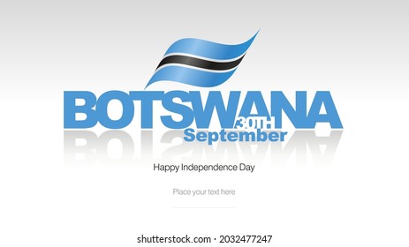Botswana Independence Day flag logo icon banner