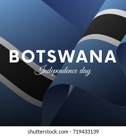 Botswana independence day. Vector illustration.