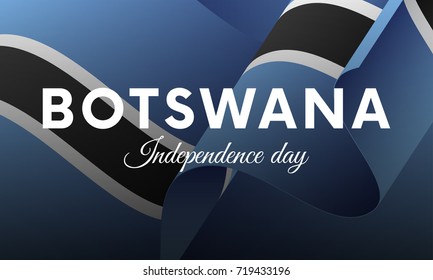 Botswana independence day. Vector illustration.