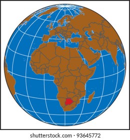 Botswana Locate Map