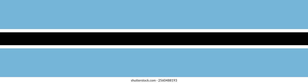 Botswana long banner flag digital vector illustration