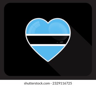 Icono de la bandera del Orgullo de Amor de Botsuana
