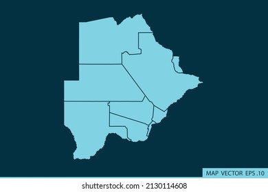 Botswana map ,Abstract mash line and point scales on dark background for your web site design map logo, app, ui ,Travel. Vector illustration eps 10.