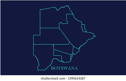 Botswana Map Background Vector eps10