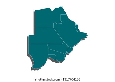 botswana map - blue pastel graphic background 