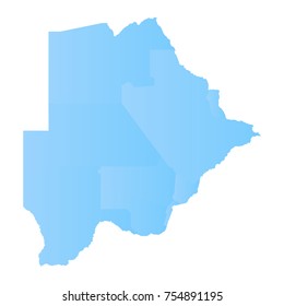 botswana map - blue pastel graphic background . Vector illustration eps 10