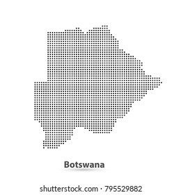 
Botswana map dots. vector illustration.