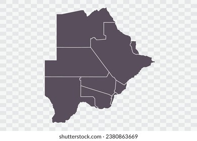 Botswana Map Graphite Color on White Background quality files Png