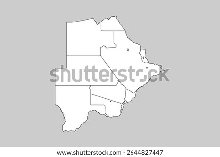 Botswana map icon. Botswana outline map. Simple icon design. Vector illustration