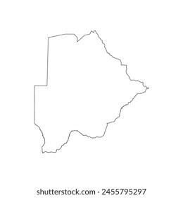 Diseño de Ilustración vectorial de iconos de mapa de Botswana