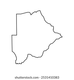 botswana mapa ícone vetor ilustração design