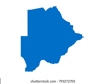 Botswana map Sky Blue Tone vector isolated on white background vector EPS 10