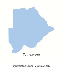 Botswana Map vector, illustration. Botswana, officially the Republic of Botswana, is a landlocked country in Southern Africa.