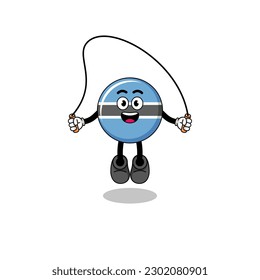 Botswana Maskottkartoon spielt Skipel , Charakterdesign