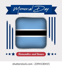 Botswana Memorial Day Vector Illustration