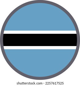 Botswana national flag icon vector Illustration material