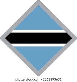 Botswana national flag icon vector Illustration material