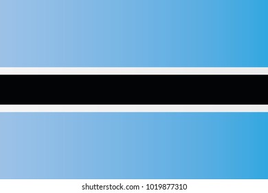 Botswana national flag. Republic of Botswana vector illustration symbol.