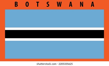 Botswana national flag in vector formate.
