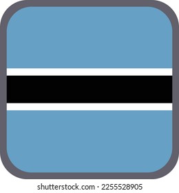 Botswana national flag  vector Illustration material