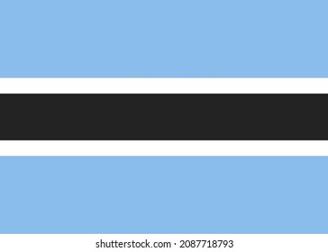 Botswana National Flag Vector Symbol