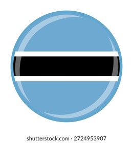 Icono oficial del emblema de la bandera del círculo nacional de Botsuana