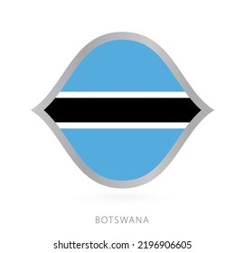 Botswana national team flag in style for international basketball competitions. Vector sign.