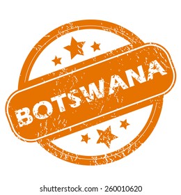 Botswana orange grunge rubber stamp on a white background. Vector illustration