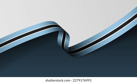 Botswana ribbon flag background. Element of impact for the use you want to make of it.