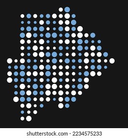 Botswana Silhouette Pixelated pattern illustration