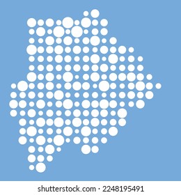 Botswana Silhouette Pixelated pattern map illustration