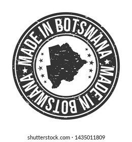 Botswana Symbol. Silhouette Icon Map. Design Grunge Vector. Product Export Seal.