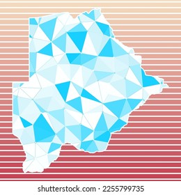 Botswana vector illustration. Botswana design on gradient stripes background. Technology, internet, network, telecommunication concept. Charming vector illustration.