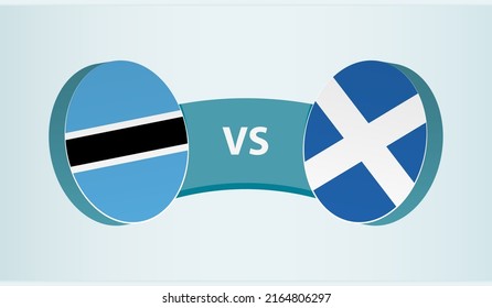 Botswana Versus Scotland, Team Sports Competition Concept. Round Flag Of Countries.